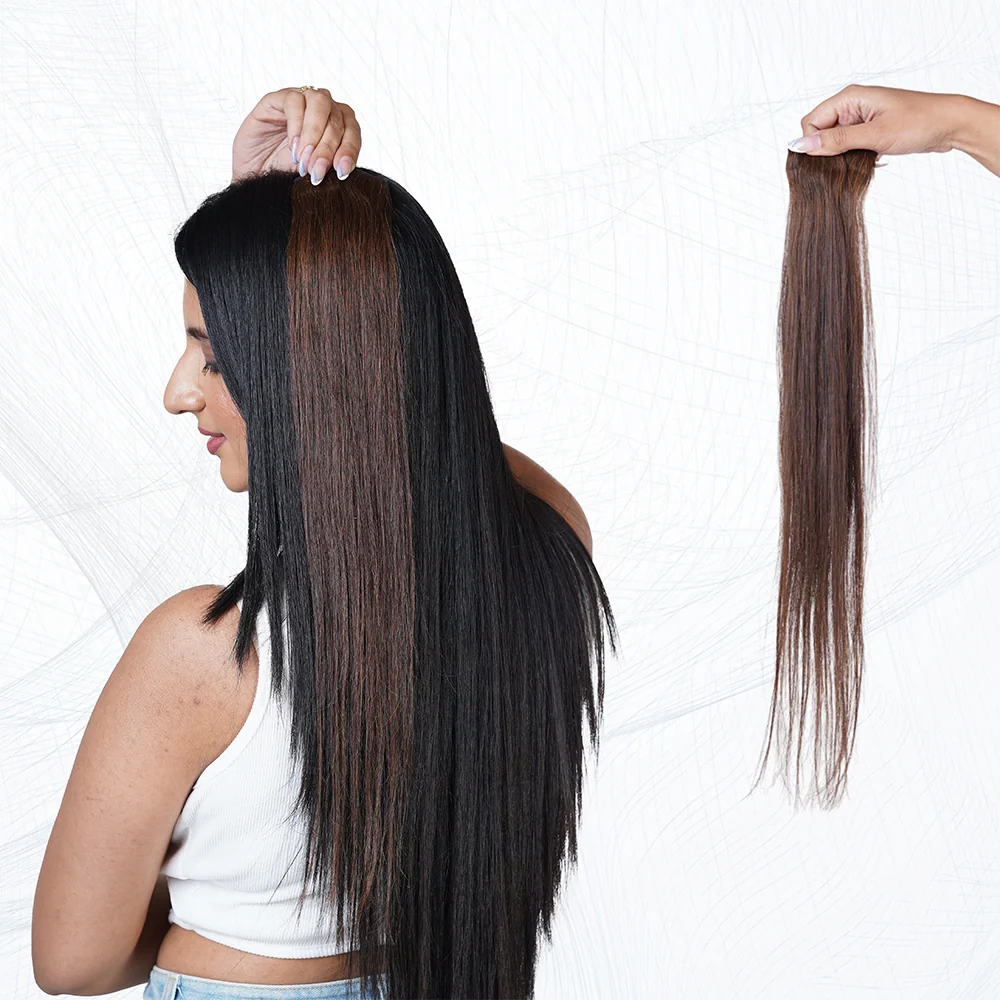 Srhairfeelers Medium Brown Single Clip Highlight